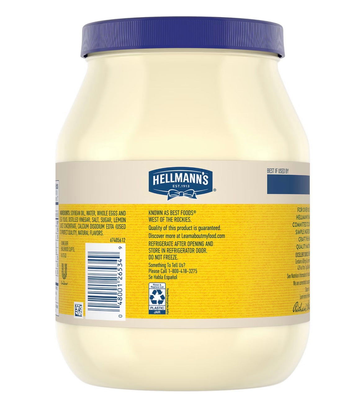 HELLMAN’S REAL MAYONNAISE